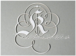 "K" monogram ozdobny