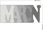 Wordbook MARCIN 13x30 cm
