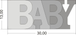 Wordbook BABY 13x30 prosta czcionka