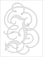 "J" monogram ozdobny