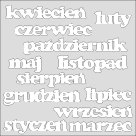 Zestaw słów MIESIĄCE  13 cm