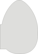 Jajo 15x10,5 cm z brzegiem