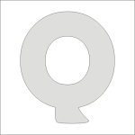 "Q" monogram prosty
