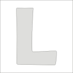 "L" monogram prosty