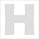 "H" monogram prosty