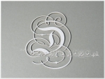"D" monogram ozdobny